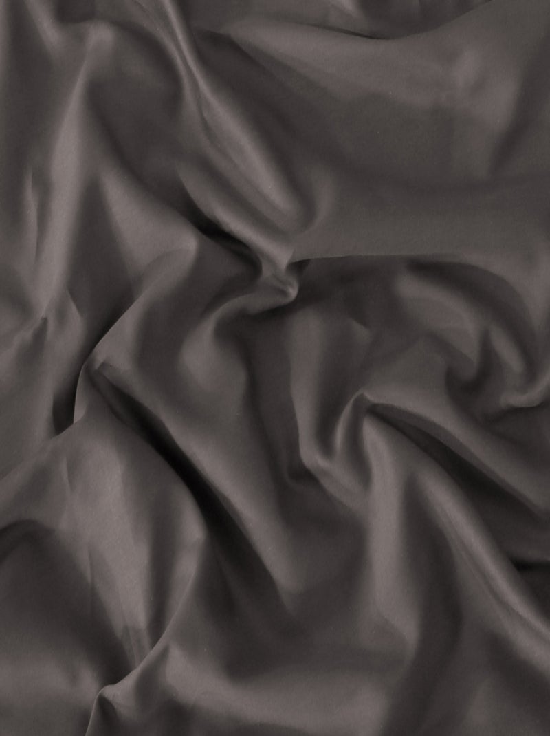 Copripiumino raso di cotone Grigio antracite - Kiabi