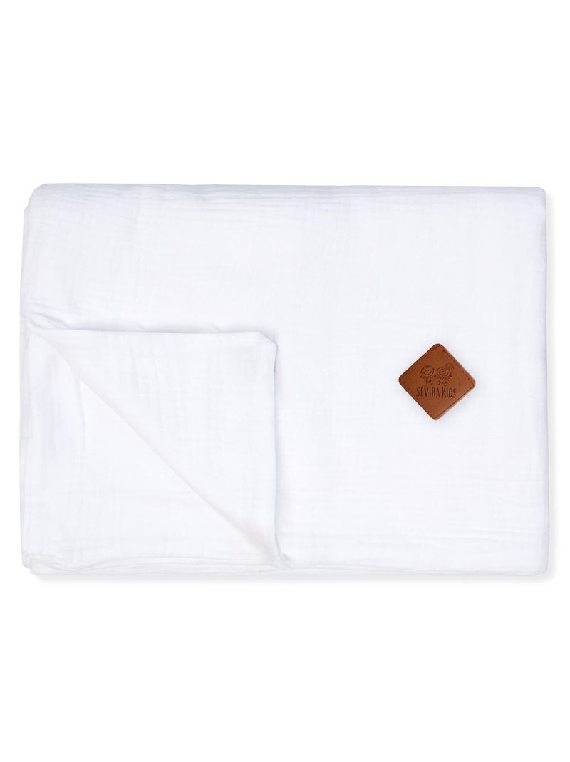 Copripiumino reversibile in garza di cotone per neonato | sevira kids | sevira kids Bianco - Kiabi