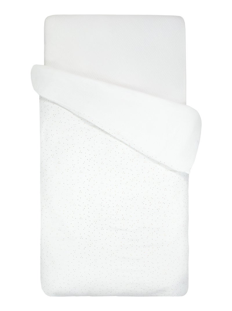 Copripiumino reversibile in garza di cotone per neonato | sevira kids | sevira kids Bianco dorato - Kiabi