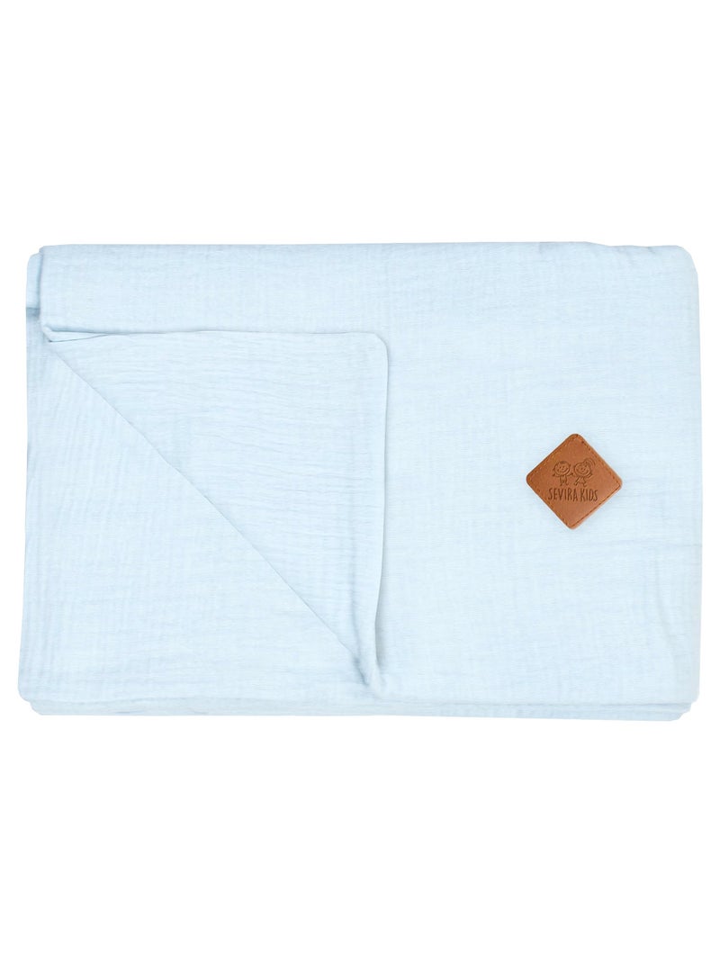 Copripiumino reversibile in garza di cotone per neonato | sevira kids | sevira kids Blu - Kiabi
