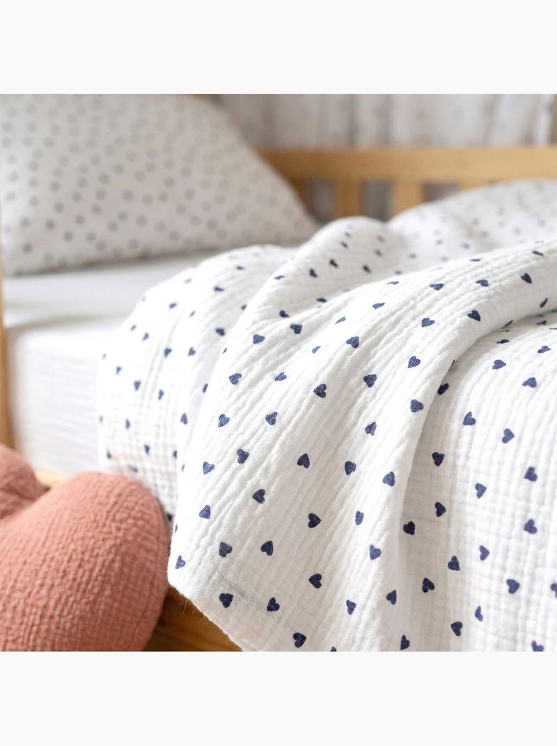 Copripiumino reversibile in garza di cotone per neonato | sevira kids | sevira kids Blu - Kiabi
