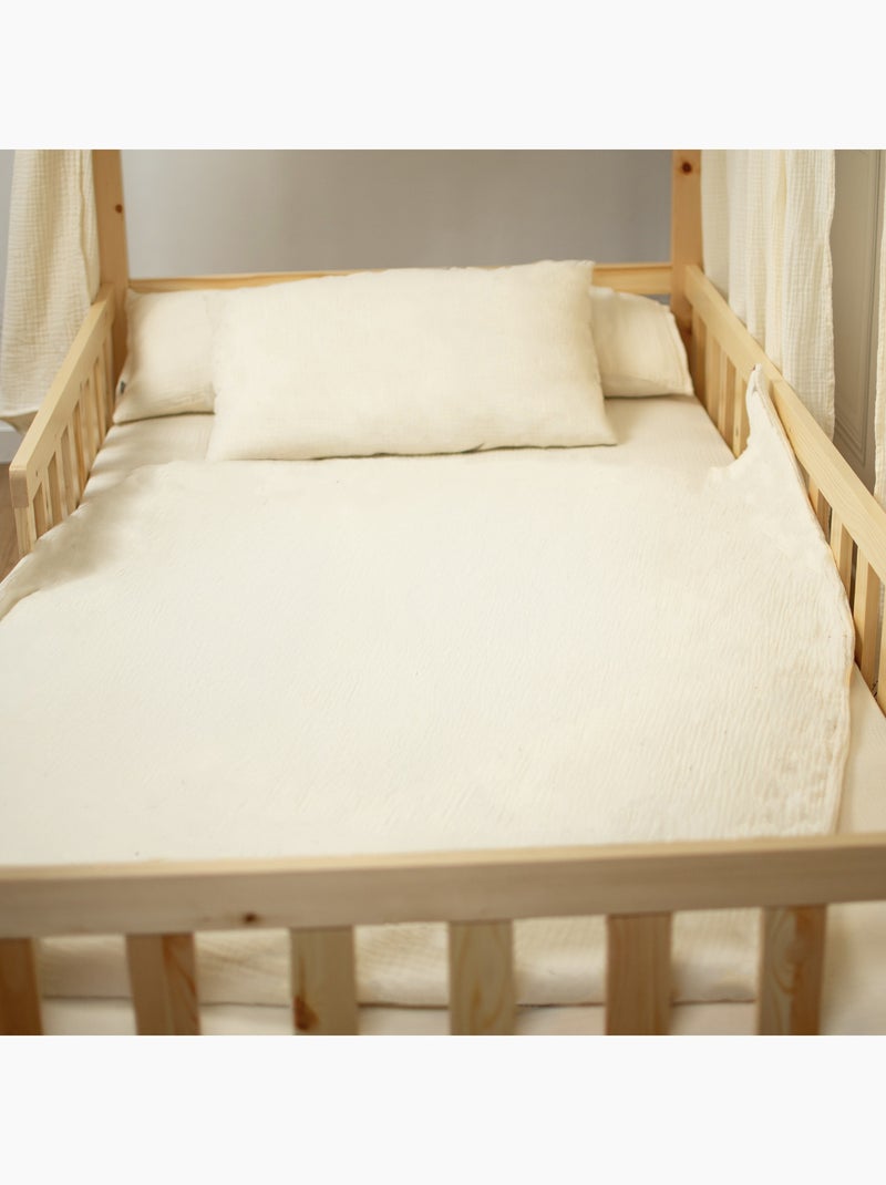 Copripiumino reversibile in garza di cotone per neonato | sevira kids | sevira kids Ecru - Kiabi