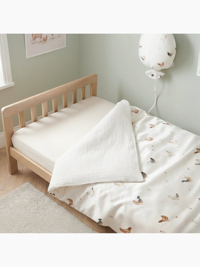 Copripiumino reversibile in garza di cotone per neonato | sevira kids | sevira kids Ecru - Kiabi