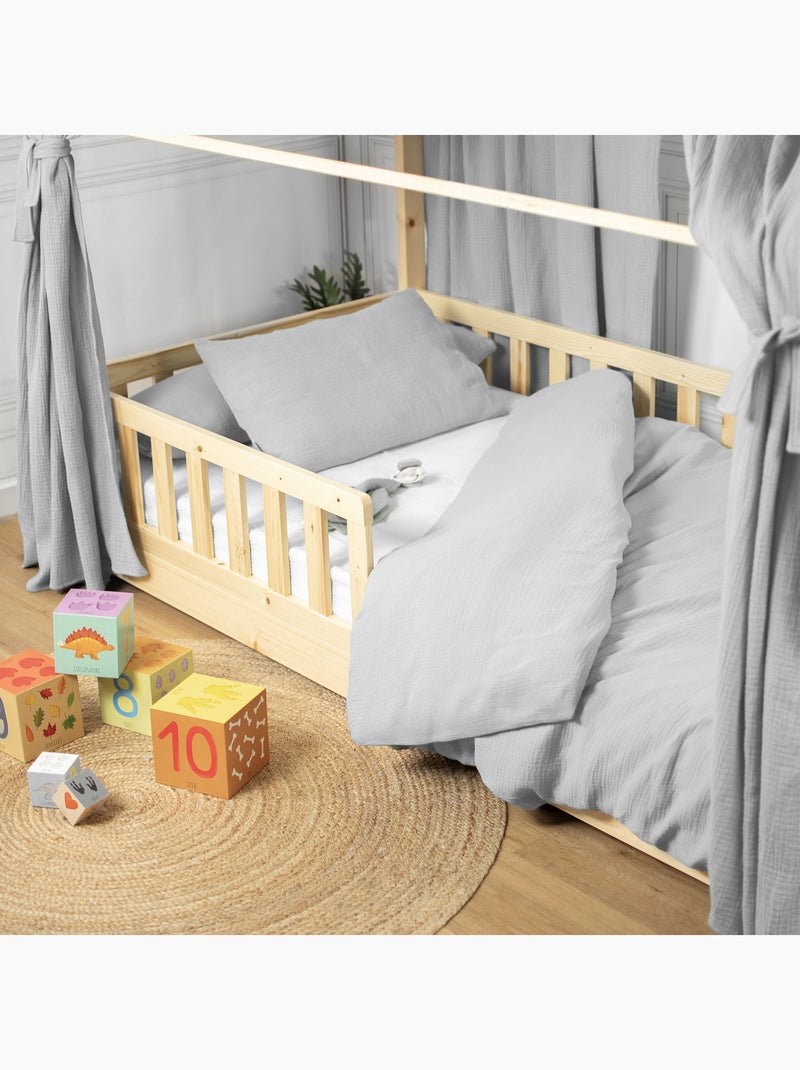 Copripiumino reversibile in garza di cotone per neonato | sevira kids | sevira kids Grigio - Kiabi