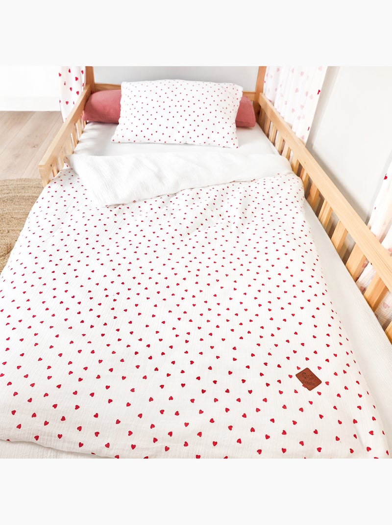 Copripiumino reversibile in garza di cotone per neonato | sevira kids | sevira kids Rosso - Kiabi
