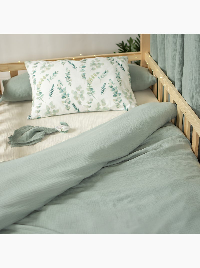 Copripiumino reversibile in garza di cotone per neonato | sevira kids | sevira kids Verde acqua - Kiabi