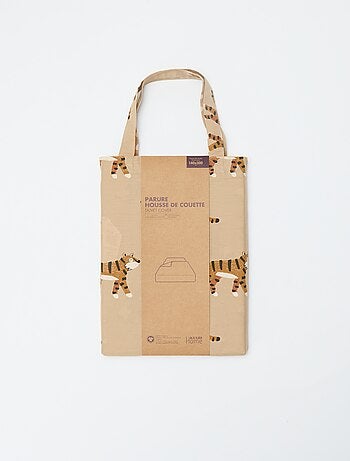 Copripiumino singolo 140 x 200 cm con motivo tigre