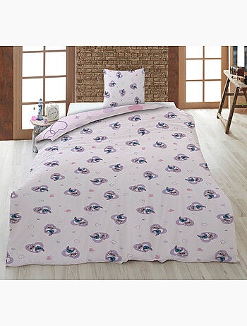 Copripiumino stitch e angel love licenza ufficiale disney 220x240cm + federe 65x65cm