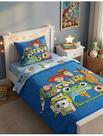 Copripiumino Toy Story Disney Pixar 140x200cm + Federa 65x65cm – Buzz Jessie – Policotone – Licenza