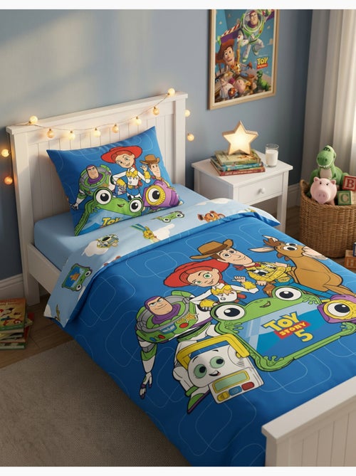 Copripiumino Toy Story Disney Pixar 140x200cm + Federa 65x65cm – Buzz Jessie – Policotone – Licenza - Kiabi Copripiumino Toy Story Disney Pixar 140x200cm + Federa 65x65cm – Buzz Jessie – Policotone – Licenza - Kiabi