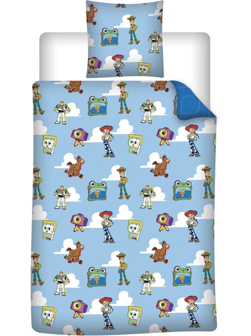 Copripiumino Toy Story Disney Pixar 140x200cm + Federa 65x65cm – Buzz Jessie – Policotone – Licenza - Kiabi Copripiumino Toy Story Disney Pixar 140x200cm + Federa 65x65cm – Buzz Jessie – Policotone – Licenza - Kiabi