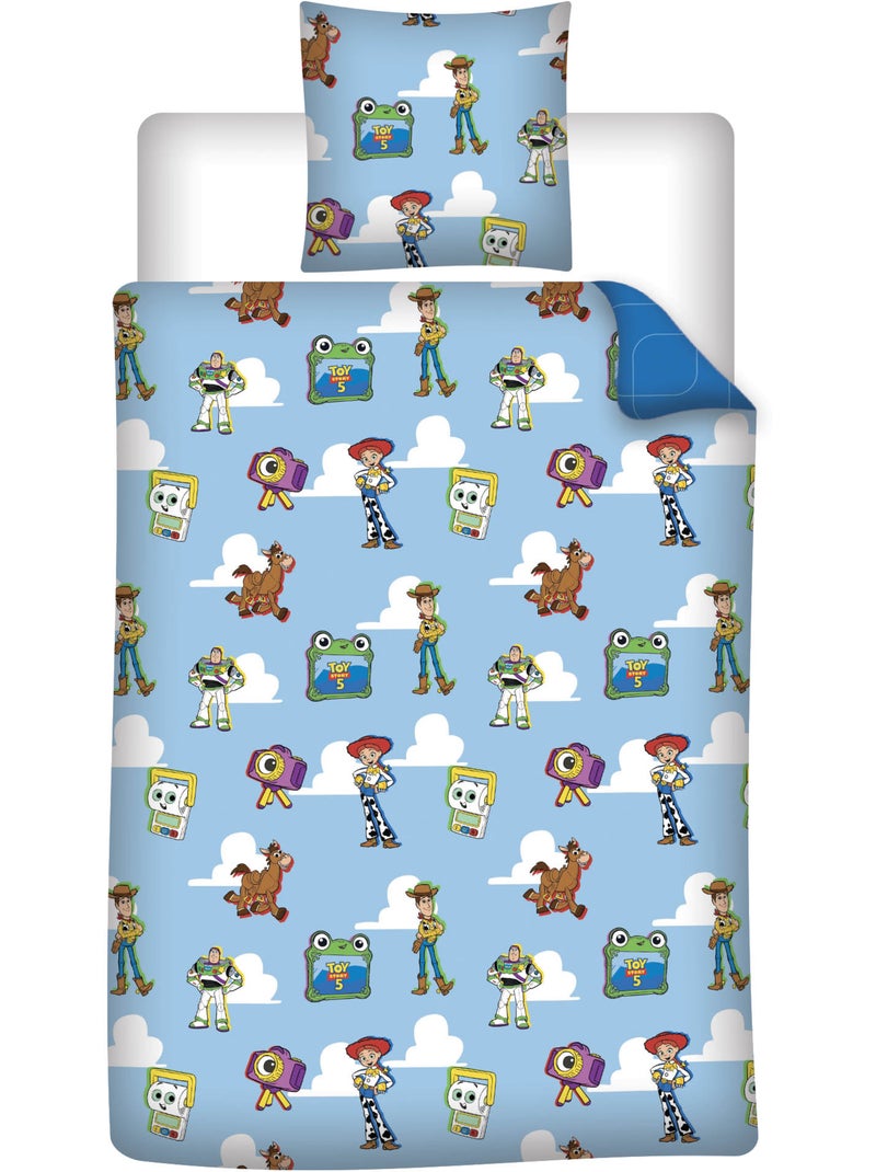 Copripiumino Toy Story Disney Pixar 140x200cm + Federa 65x65cm – Buzz Jessie – Policotone – Licenza Beige/Verde/Blu - Kiabi