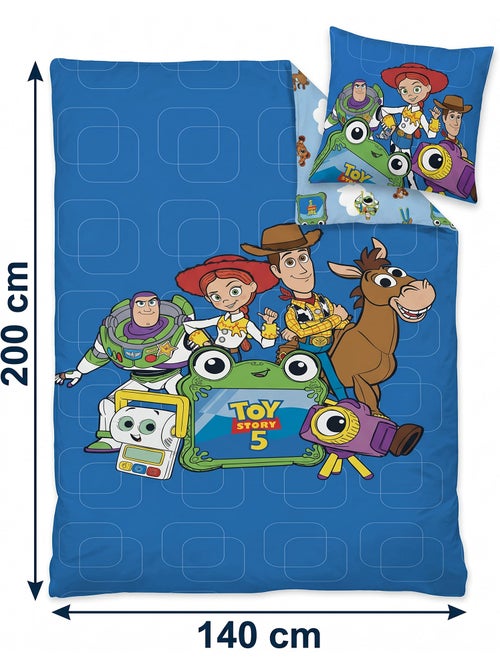 Copripiumino Toy Story Disney Pixar 140x200cm + Federa 65x65cm – Buzz Jessie – Policotone – Licenza - Kiabi Copripiumino Toy Story Disney Pixar 140x200cm + Federa 65x65cm – Buzz Jessie – Policotone – Licenza - Kiabi