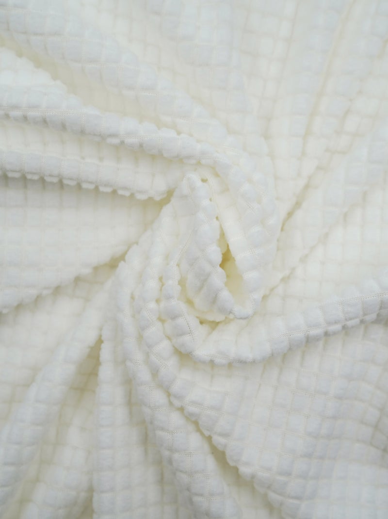 Coprisedia elastico goffrato per sedile da 40 a 50 cm Bianco - Kiabi