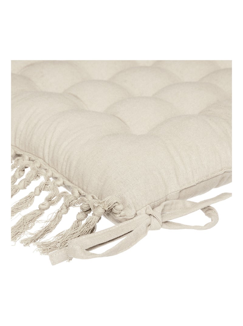 Coprisedia in macramè Beige mélange - Kiabi