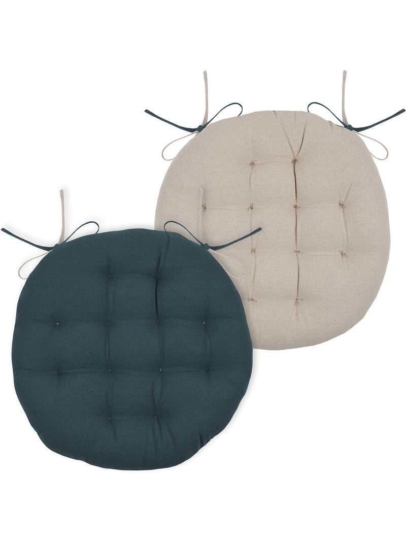 Coprisedia rotondo, bicolore Blu scuro - Kiabi