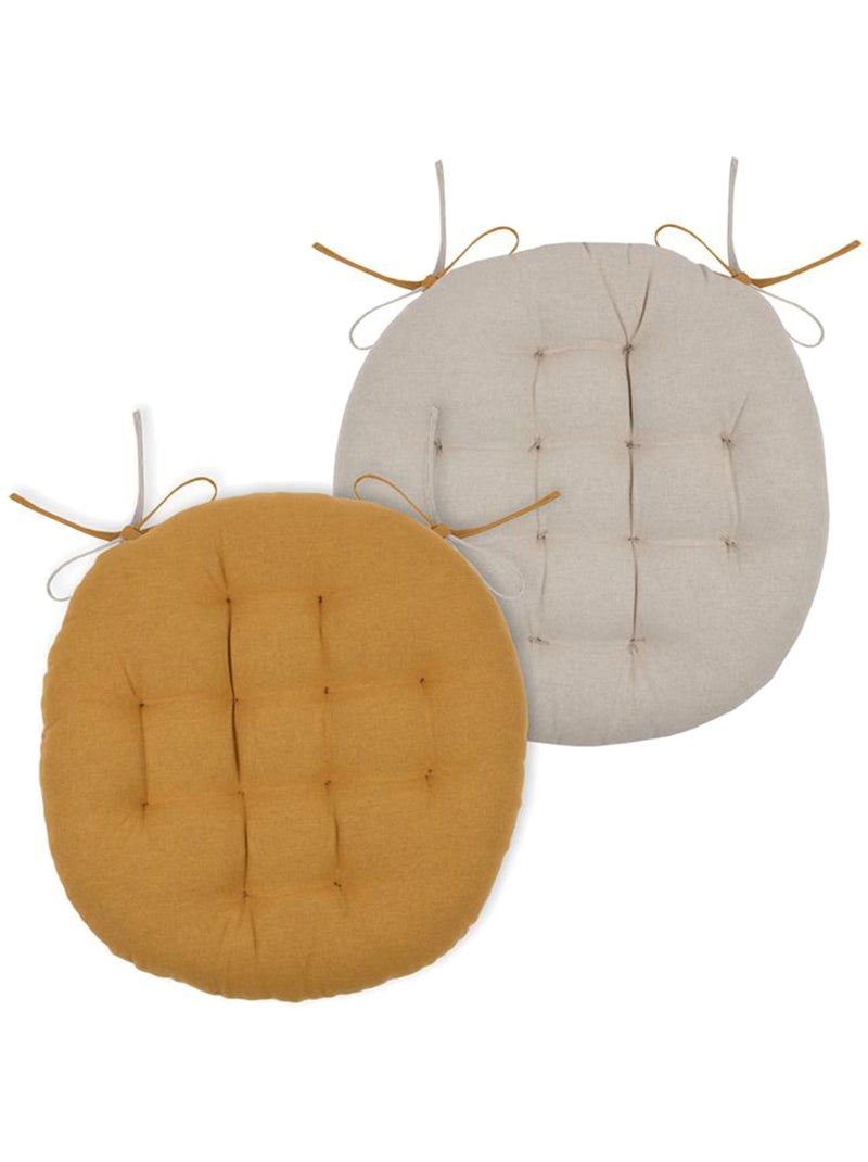 Coprisedia rotondo, bicolore Giallo oro - Kiabi