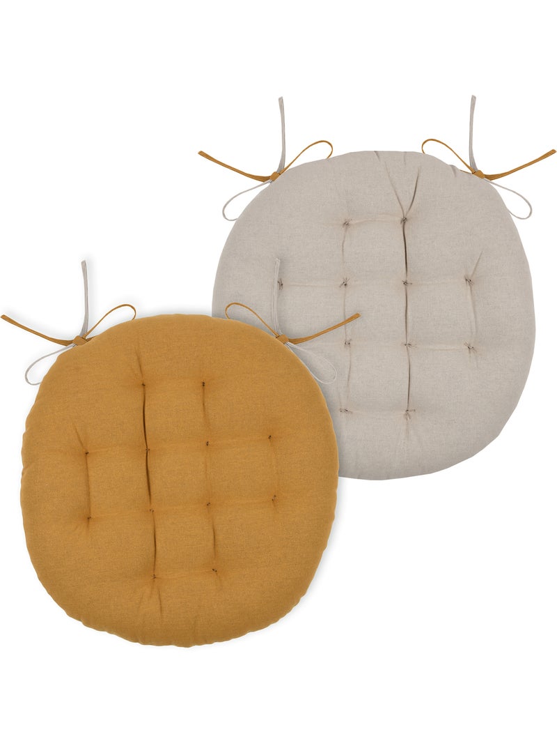 Coprisedia rotondo, bicolore Giallo oro - Kiabi