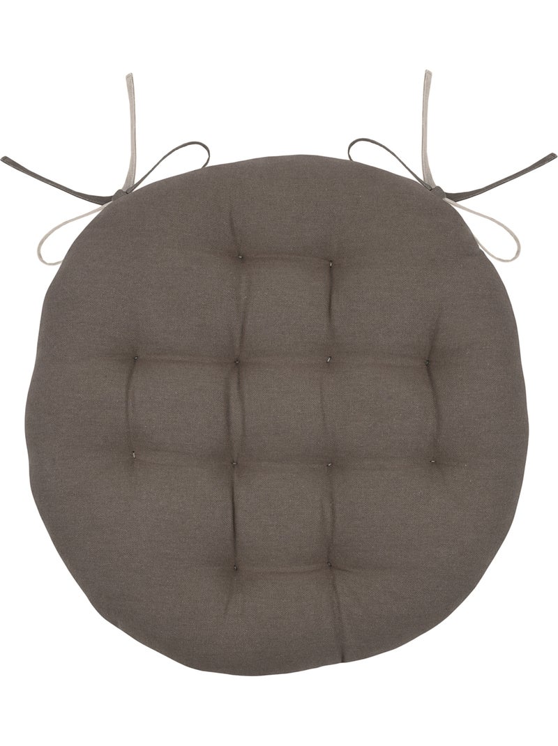 Coprisedia rotondo, bicolore Tortora - Kiabi