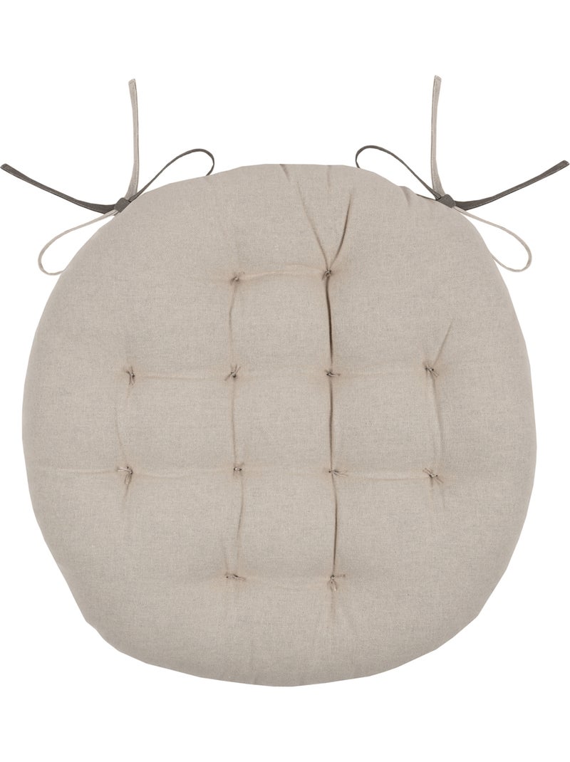 Coprisedia rotondo, bicolore Tortora - Kiabi