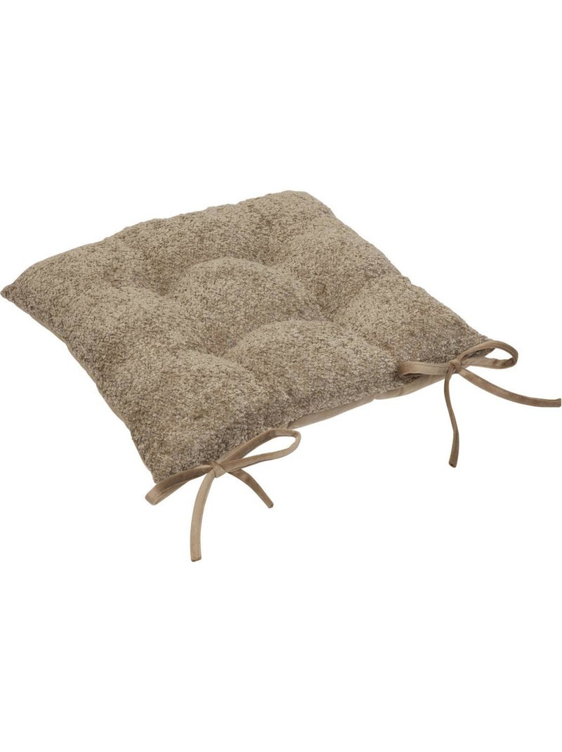 Coprisedia soana bouclette beige lino 38x38cm Verderame - Kiabi