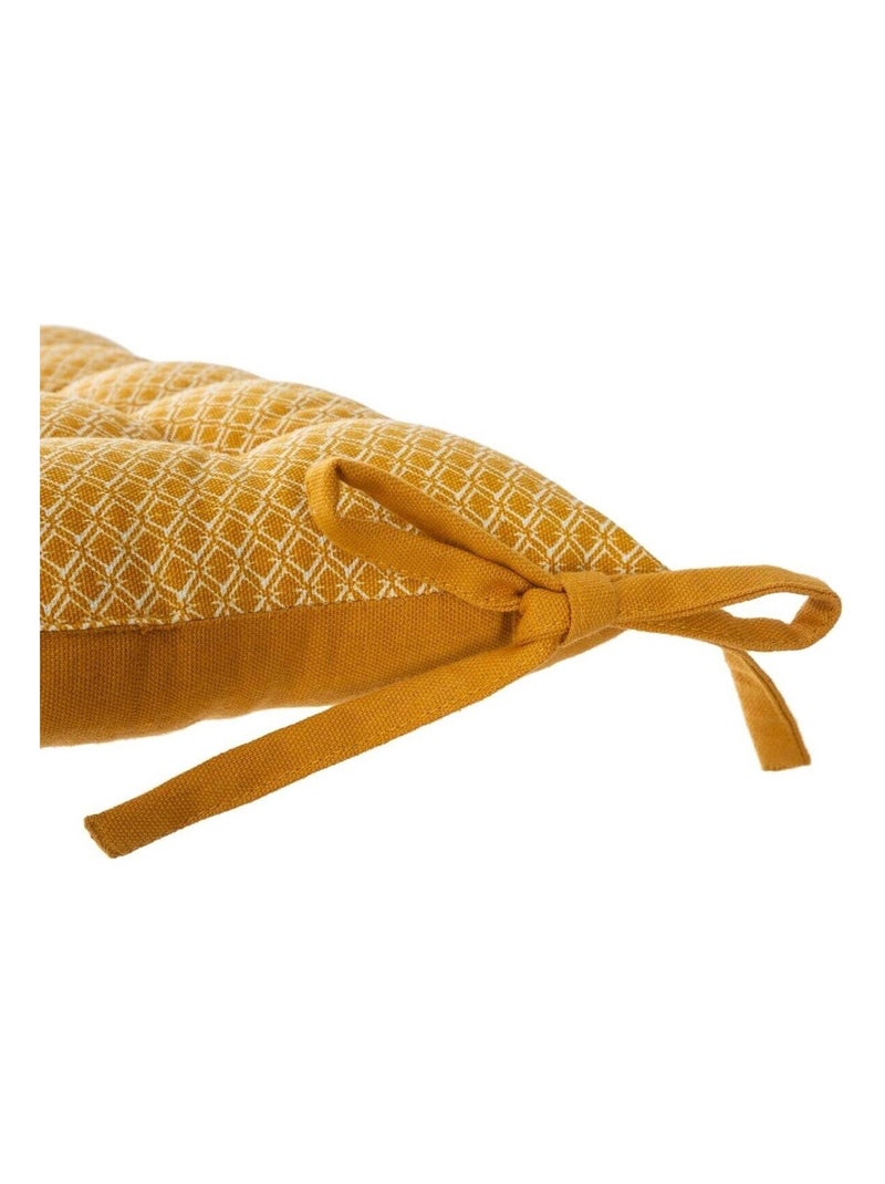 Coprisedia stampato e trapuntato con lacci Giallo - Kiabi