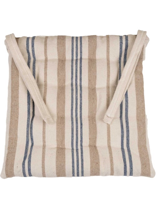 Coprisedia trapuntato a righe in tessuto canvas - Kiabi