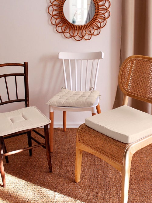 Coprisedia trapuntato in cotone e nodi 16ct - Kiabi