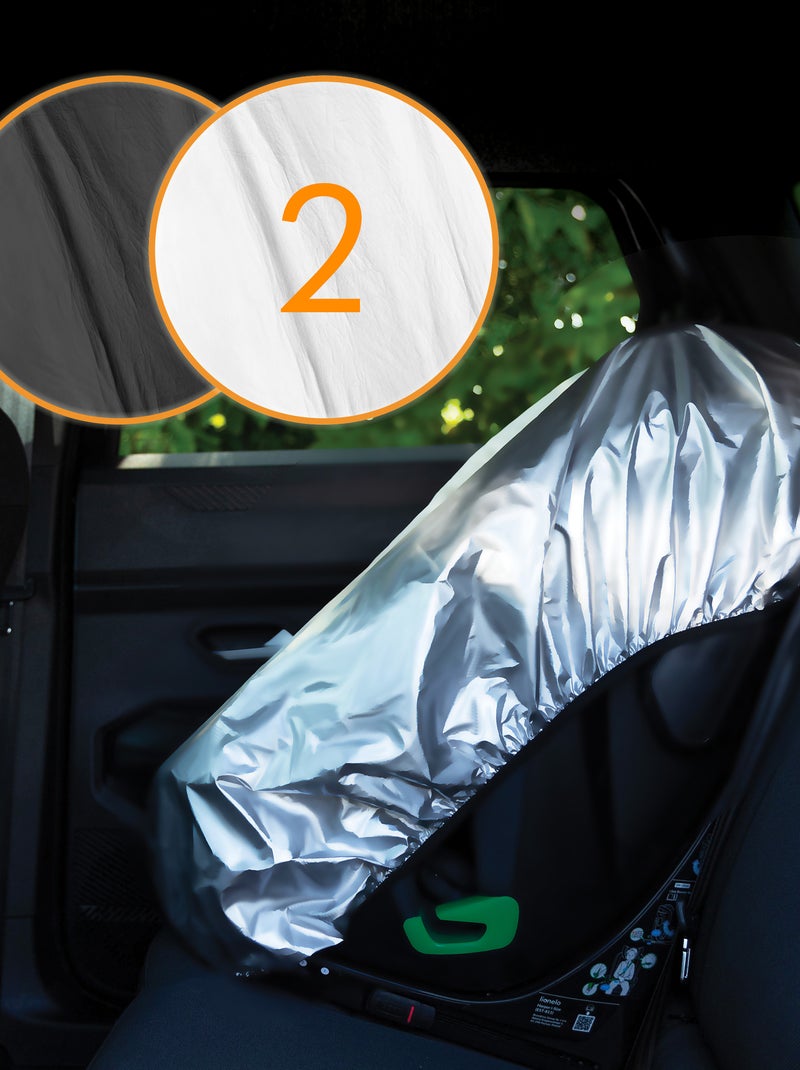 Coprisedile termico per auto LIONELO - UPF 50+ Argento - Kiabi