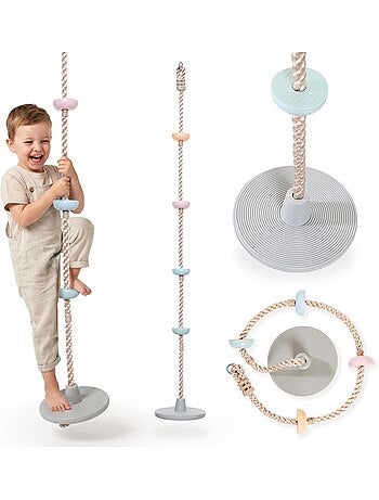 Corda da arrampicata e altalena 2-in-1 – gioco da esterno per bambini dai 3 anni