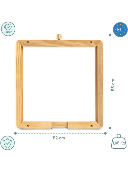 Cornice parete legno pannello educativo 52x55cm fissaggio muro mamabrum - Kiabi