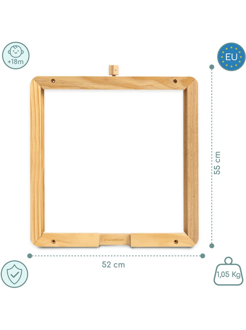 Cornice parete legno pannello educativo 52x55cm fissaggio muro mamabrum N/D - Kiabi