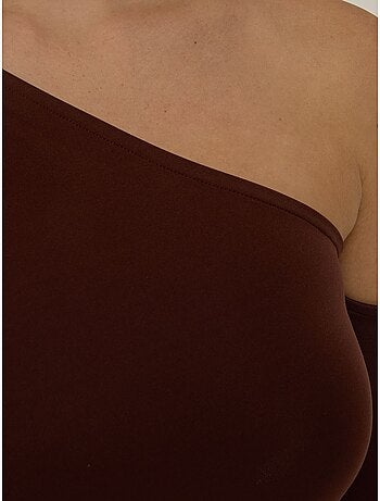 Corpo drappeggiato con colletto asimmetrico