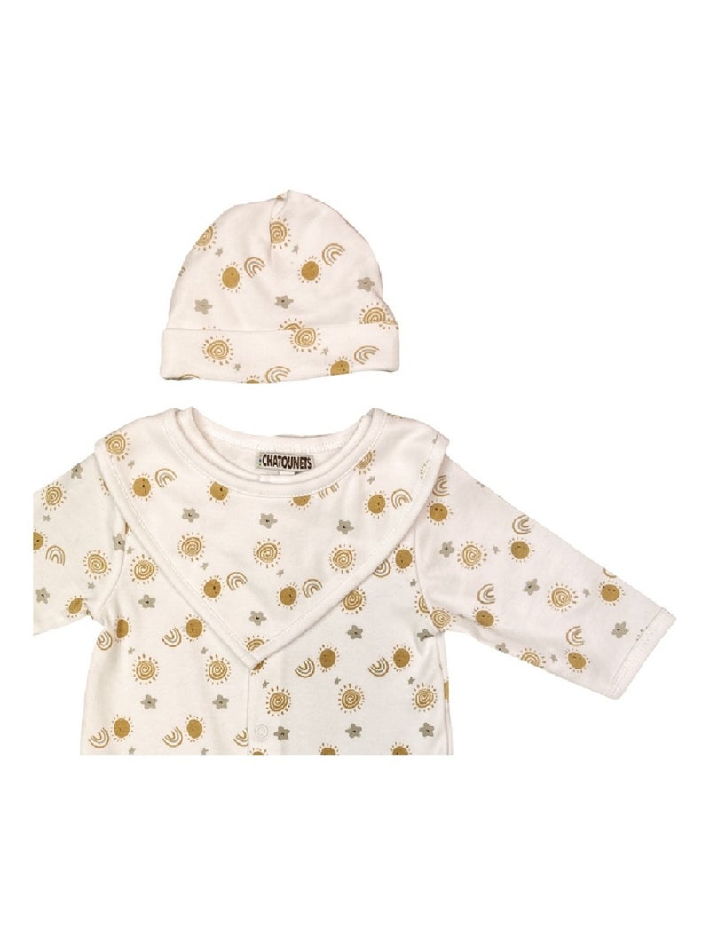 Corredino per bebè in cotone Les Chatounets Beige - Kiabi