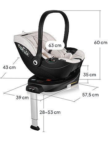 Cosi 360? ISOFIX LIONELO Moxie i-Size Set - Leggero - 40-87 cm - Tessuto di bamb? naturale