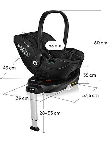 Cosi 360? ISOFIX LIONELO Moxie i-Size Set - Leggero - 40-87 cm - Tessuto di bamb? naturale