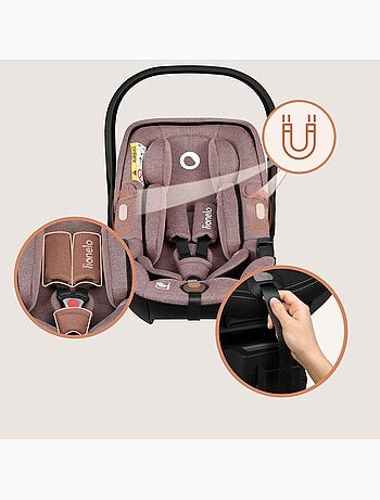 Cosi 360? ISOFIX LIONELO Moxie i-Size Set - Leggero - 40-87 cm - Tessuto di bamb? naturale
