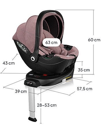 Cosi 360? ISOFIX LIONELO Moxie i-Size Set - Leggero - 40-87 cm - Tessuto di bamb? naturale