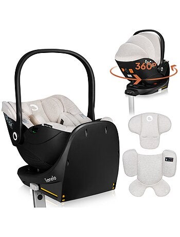 Cosi 360° ISOFIX LIONELO Moxie i-Size Set - Leggero - 40-87 cm - Tessuto di bambù naturale