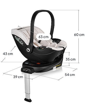 Cosi 360° ISOFIX LIONELO Moxie i-Size Set - Leggero - 40-87 cm - Tessuto di bambù naturale