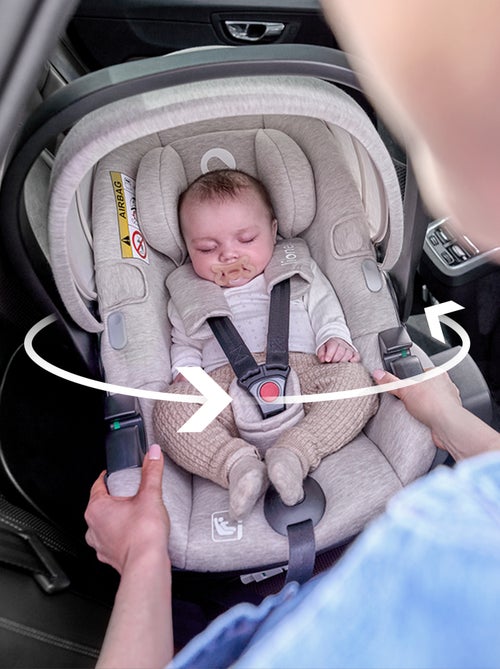 Cosi 360° ISOFIX LIONELO Moxie i-Size Set - Leggero - 40-87 cm - Tessuto di bambù naturale - Kiabi