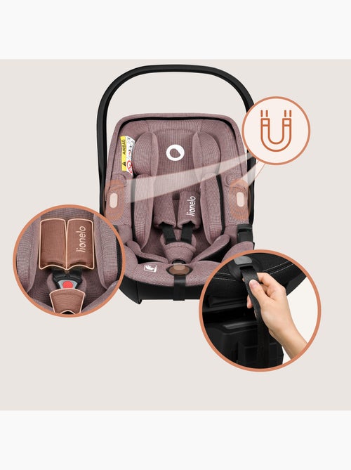 Cosi 360° ISOFIX LIONELO Moxie i-Size Set - Leggero - 40-87 cm - Tessuto di bambù naturale - Kiabi