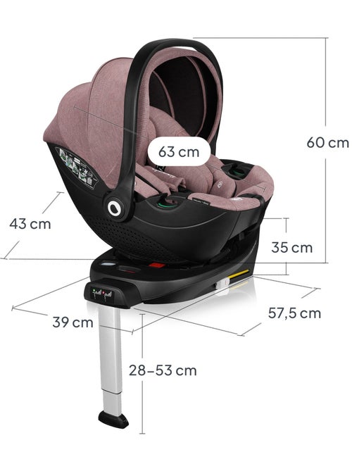 Cosi 360° ISOFIX LIONELO Moxie i-Size Set - Leggero - 40-87 cm - Tessuto di bambù naturale - Kiabi