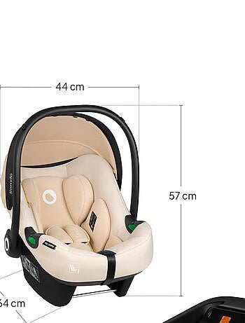 Seggiolino auto per neonati con base ISOFIX - LIONELO Astrid i-Size - Premio ADAC - Leggero - Seggio