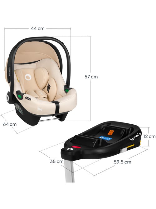 Cosi con base ISOFIX - LIONELO Astrid i-Size - Premio ADAC - Leggero - Seggiolino auto 40-87 cm - Kiabi