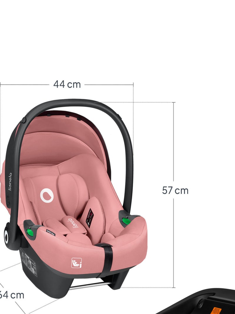 Cosi con base ISOFIX - LIONELO Astrid i-Size - Premio ADAC - Leggero - Seggiolino auto 40-87 cm Rosa - Kiabi