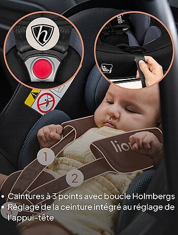 Seggiolino auto per neonati con base ISOFIX - LIONELO Astrid i-Size - Premio ADAC - Leggero - Seggio