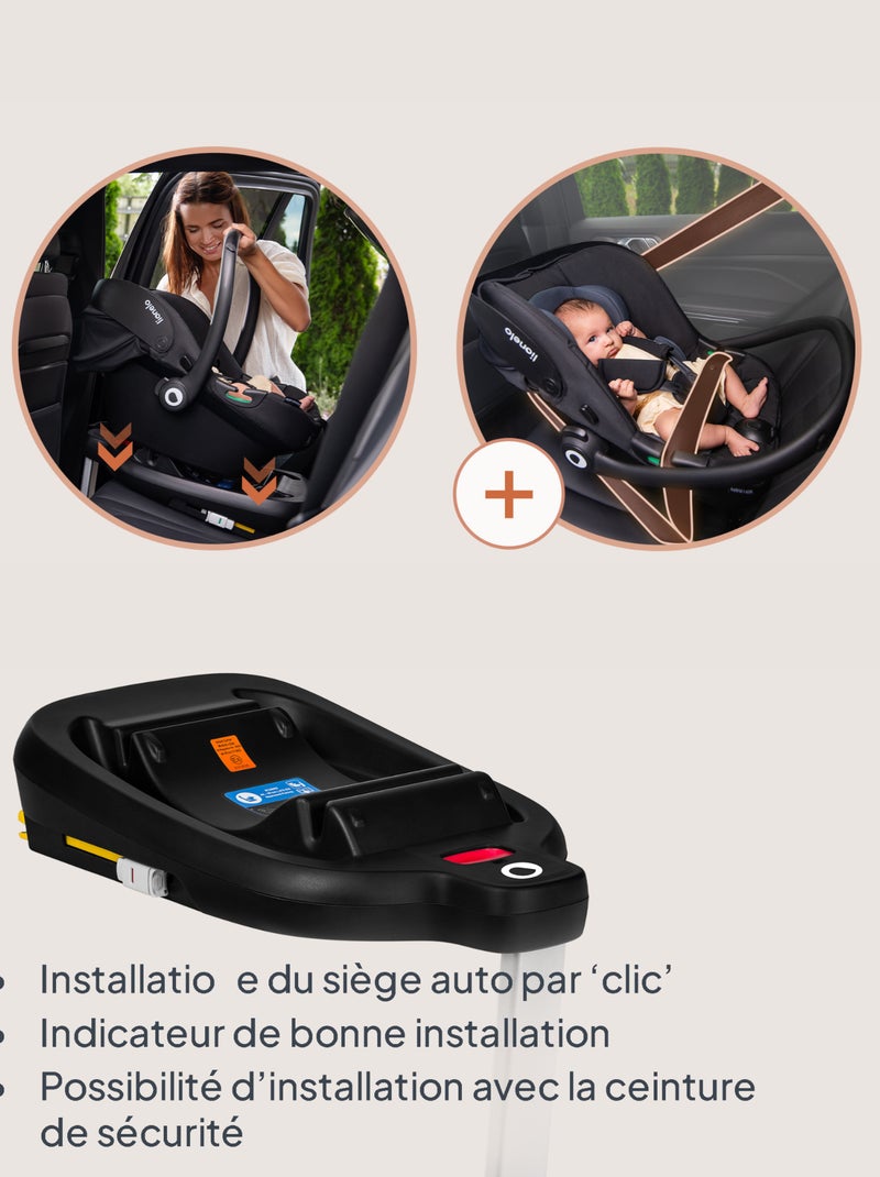 Cosi con base ISOFIX - LIONELO Astrid i-Size - Premio ADAC - Leggero - Seggiolino auto 40-87 cm Verde - Kiabi