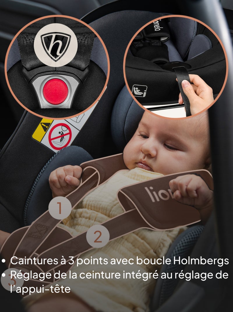 Cosi con base ISOFIX - LIONELO Astrid i-Size - Premio ADAC - Leggero - Seggiolino auto 40-87 cm Verde - Kiabi