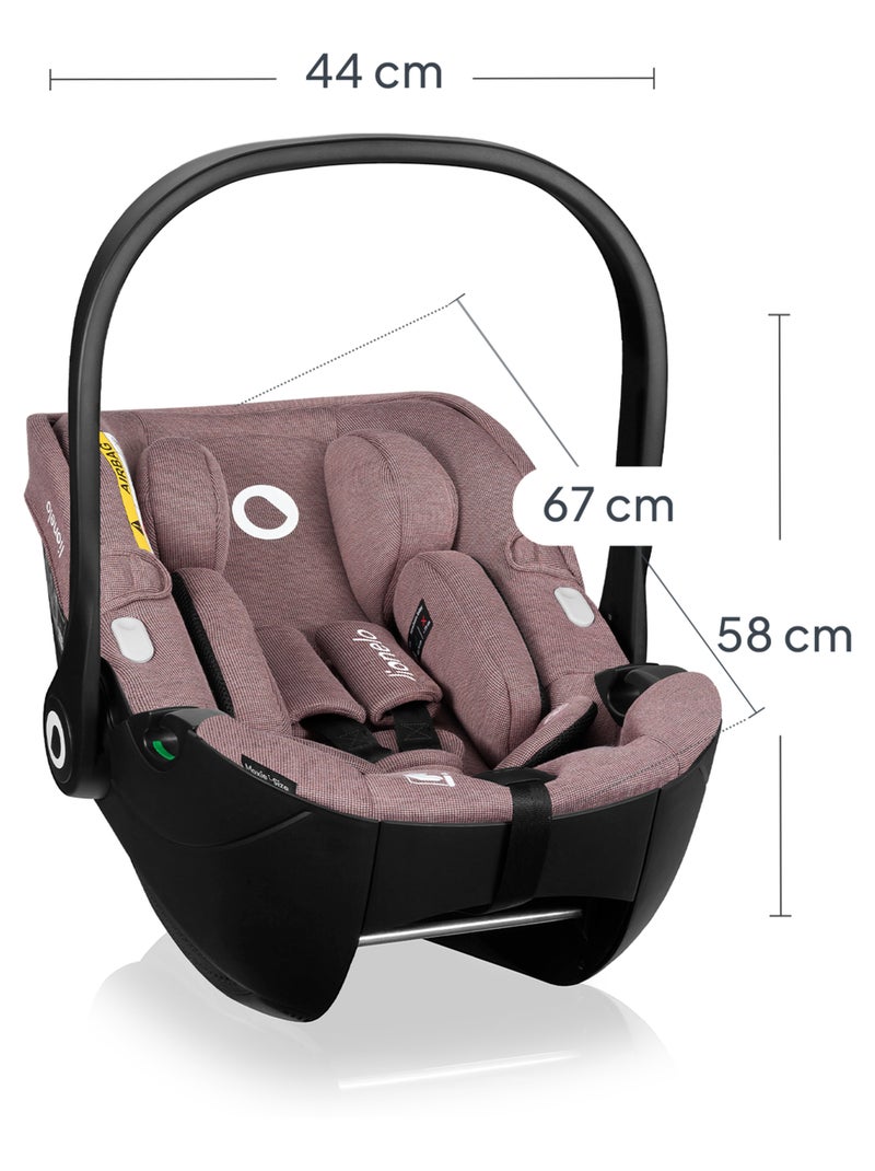 Cosi LIONELO Moxie i-Size - Tessuto di bamb? - Leggero - Seggiolino auto 40-87 cm - Gruppo 0+ Rosa - Kiabi